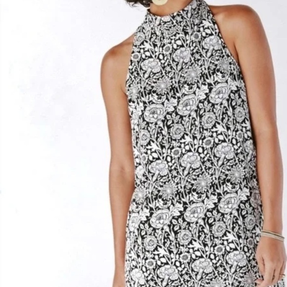 Valija Gitana Dresses & Skirts - Boho Black White Floral Halter Top Sleeveless High Neck Summer Festival Blouse